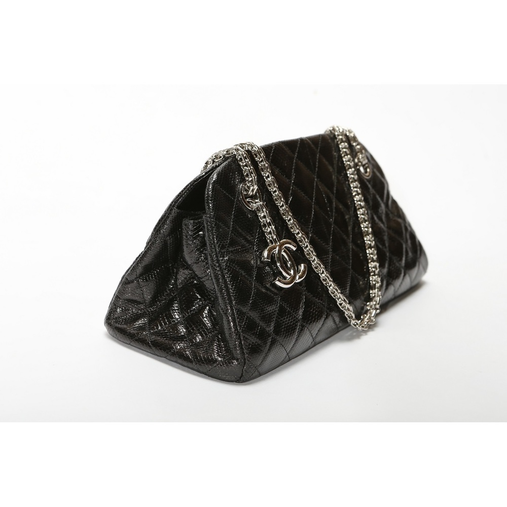 Chanel Chain Bag Python Black - Picture 2 of 4